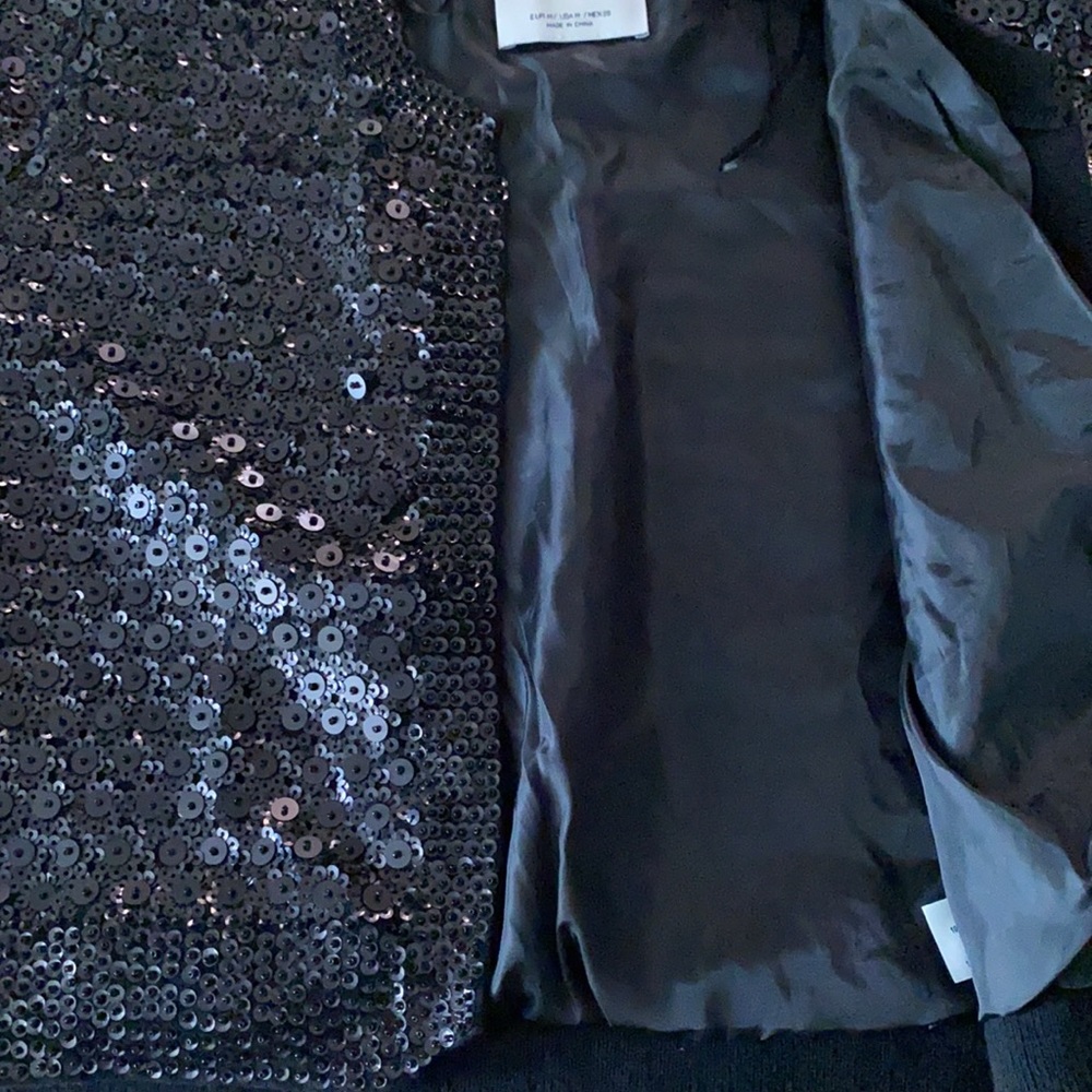 Zara Womens Sequined Bolero Top Sz M - Picture 4 of 4